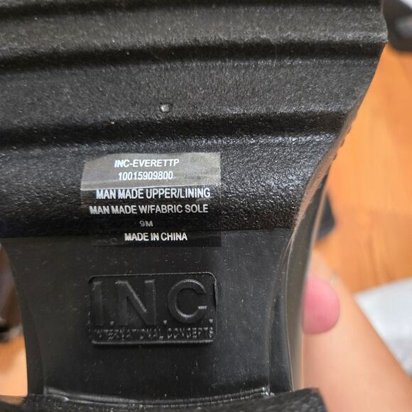 INC Everett Black Platform Rain Boots NWB Size 9 - Picture 10 of 10